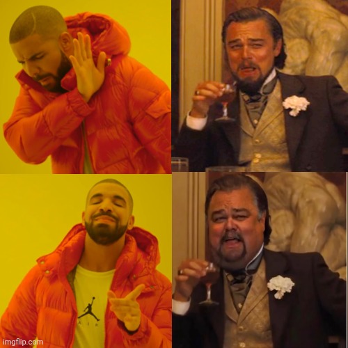 Who wore it better? | image tagged in drake hotline approves,laughing leo | made w/ Imgflip meme maker