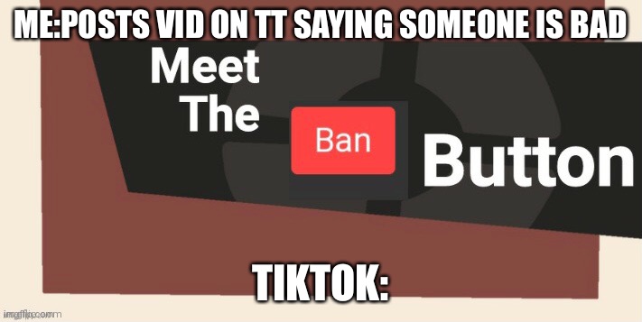 Why tho?? | ME:POSTS VID ON TT SAYING SOMEONE IS BAD; TIKTOK: | image tagged in funny | made w/ Imgflip meme maker