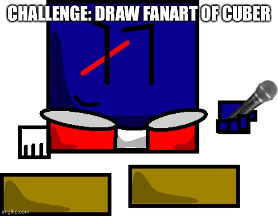 Friday Night Funkin Cuber | CHALLENGE: DRAW FANART OF CUBER | image tagged in friday night funkin cuber | made w/ Imgflip meme maker