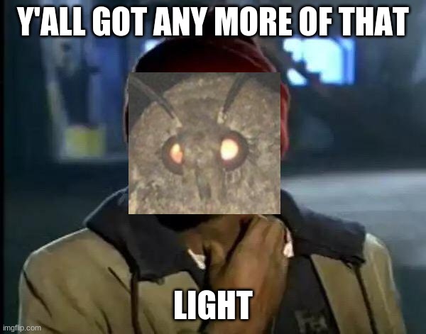 moths be like | Y'ALL GOT ANY MORE OF THAT; LIGHT | image tagged in memes,y'all got any more of that | made w/ Imgflip meme maker