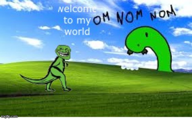 dino world | image tagged in dinosaur | made w/ Imgflip meme maker