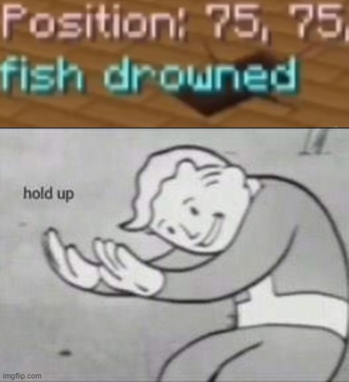 this is not possible | image tagged in fallout hold up,minecraft,wait this is beyond illegal | made w/ Imgflip meme maker