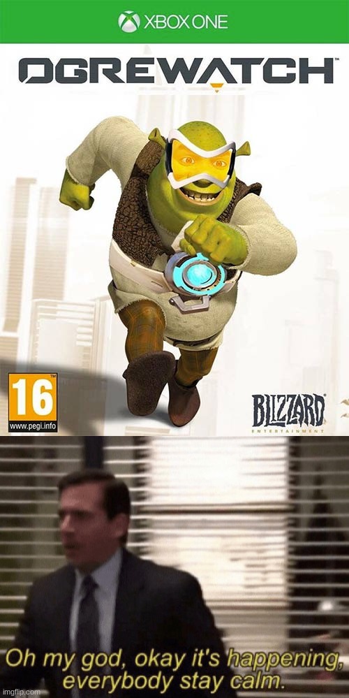 A cursed video game AGAIN!? | image tagged in oh my god okeay it's happenning everybody stay calm,shrek | made w/ Imgflip meme maker