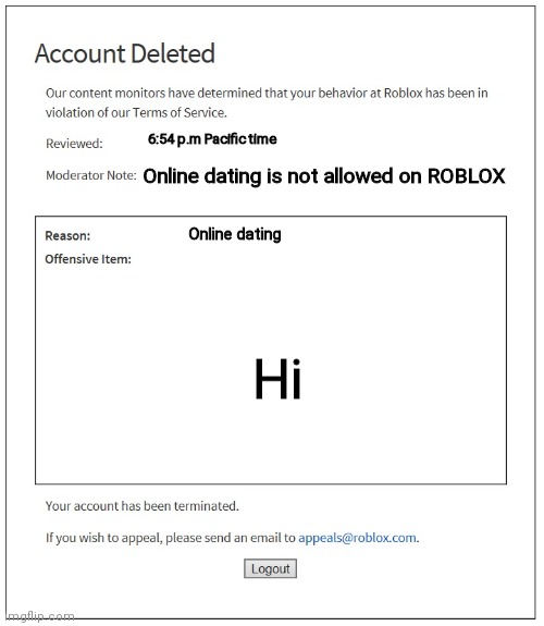 ONLINE DATERS IN ROBLOX 