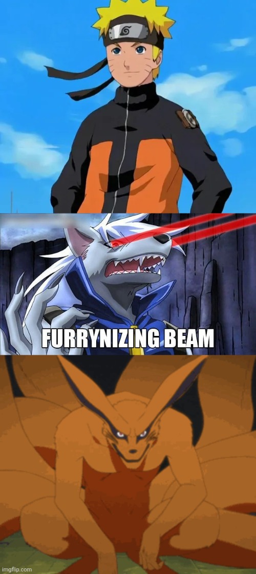 He look like he gonna hunt your ass XD | image tagged in furrynizing beam,naruto,memes | made w/ Imgflip meme maker
