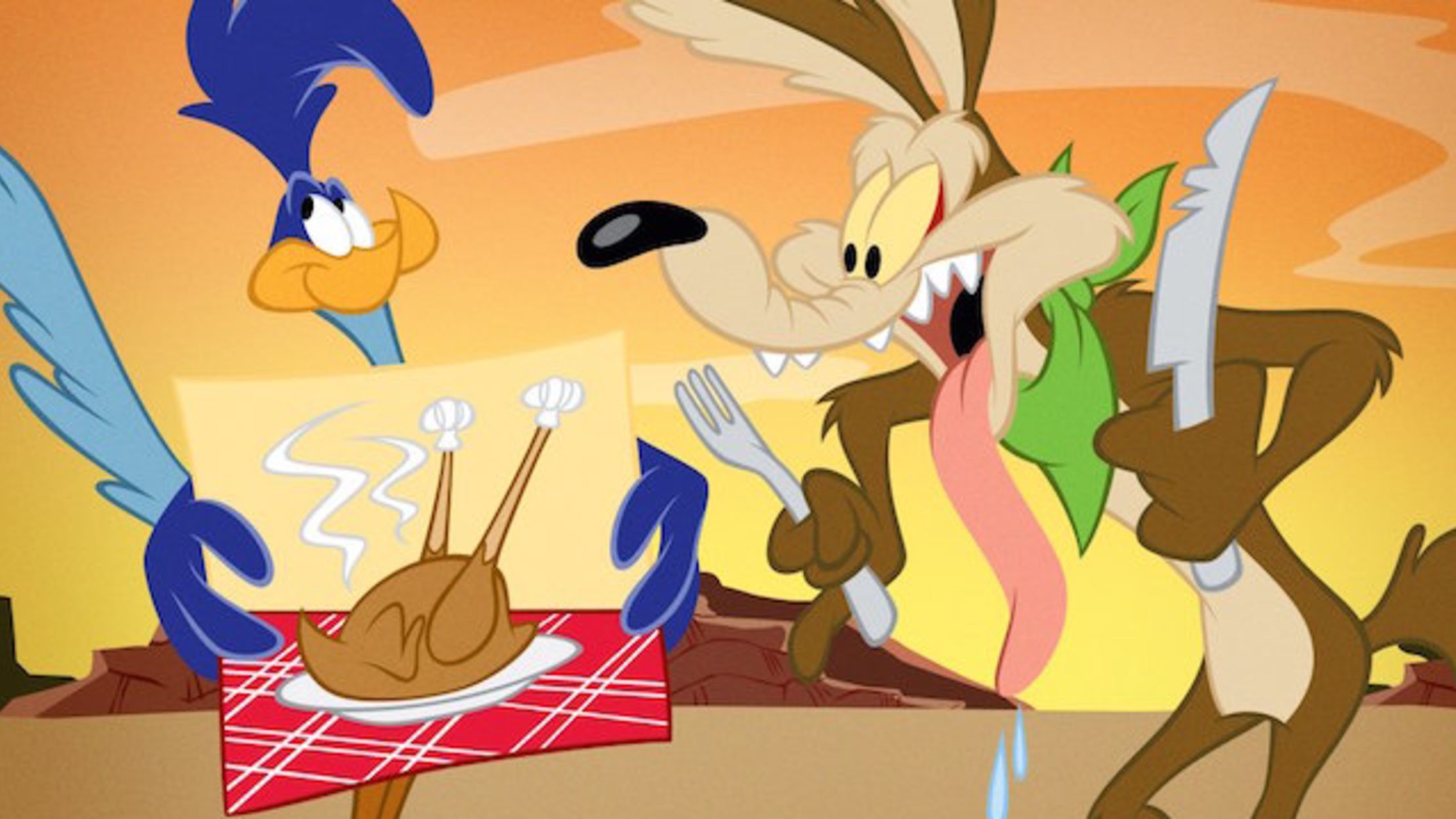 High Quality Road runner tricking Wile E. Coyote Blank Meme Template