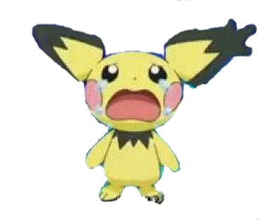 Crying pichu (transparent) Blank Meme Template