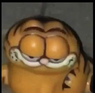 High Quality Cursed garfield Blank Meme Template