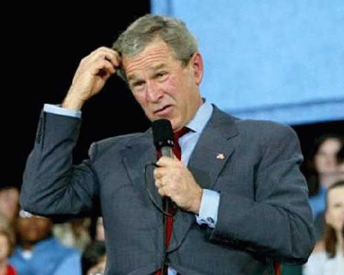 George W. Bush Confused 001 Blank Meme Template
