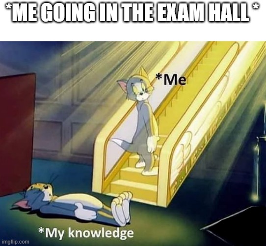 *ME GOING IN THE EXAM HALL * | made w/ Imgflip meme maker