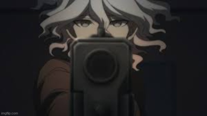 Nagito with a gun - Imgflip