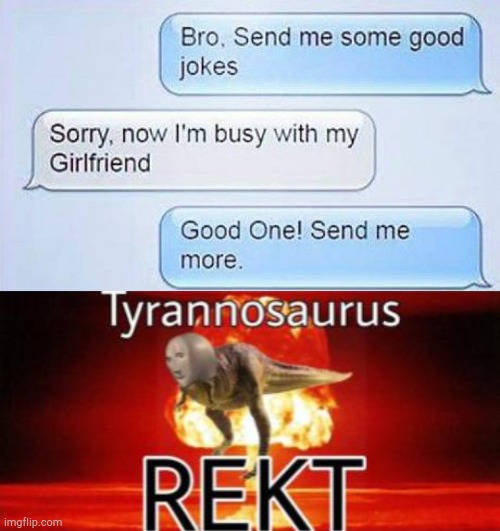 image tagged in tyrannosaurus rekt | made w/ Imgflip meme maker