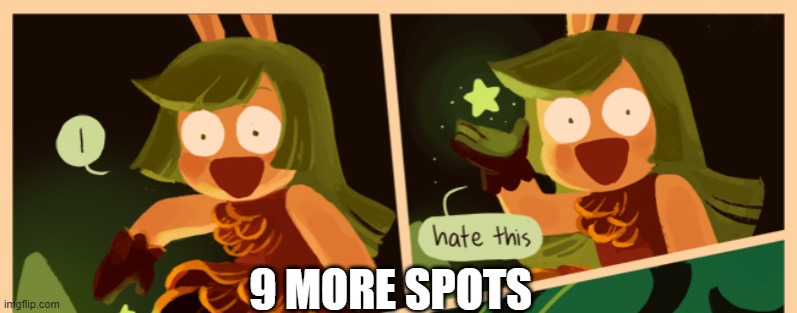 Peridot hates this | 9 MORE SPOTS | image tagged in peridot hates this | made w/ Imgflip meme maker