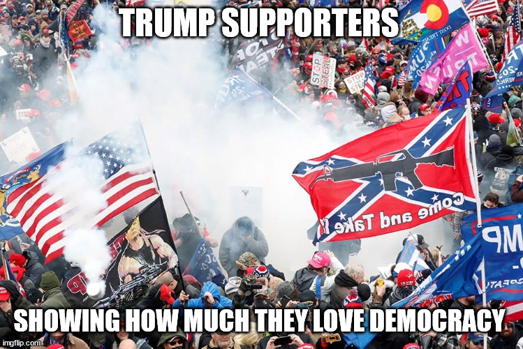 Trump supporters - Only the Best | TRUMP SUPPORTERS; SHOWING HOW MUCH THEY LOVE DEMOCRACY | image tagged in trump supporters,donald trump,republicans,riots,election 2020 | made w/ Imgflip meme maker