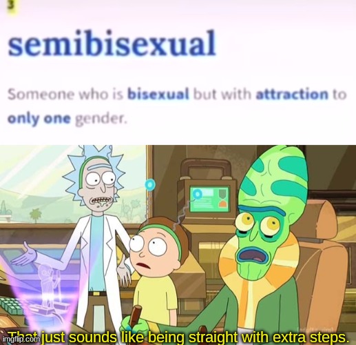 That just sounds like being straight with extra steps. | made w/ Imgflip meme maker