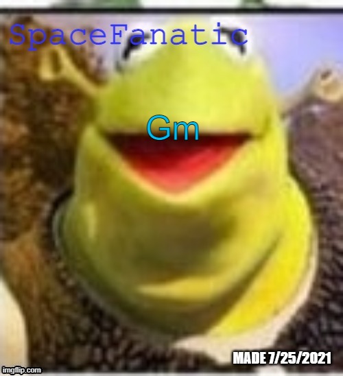 New announcement temp | Gm | image tagged in spacefanatic announcement temp | made w/ Imgflip meme maker