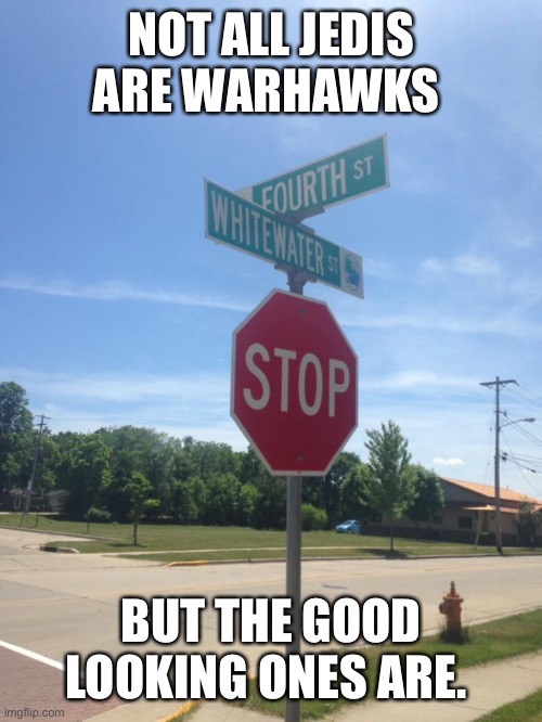Warhawk Jedis | NOT ALL JEDIS ARE WARHAWKS; BUT THE GOOD LOOKING ONES ARE. | image tagged in purple rain | made w/ Imgflip meme maker