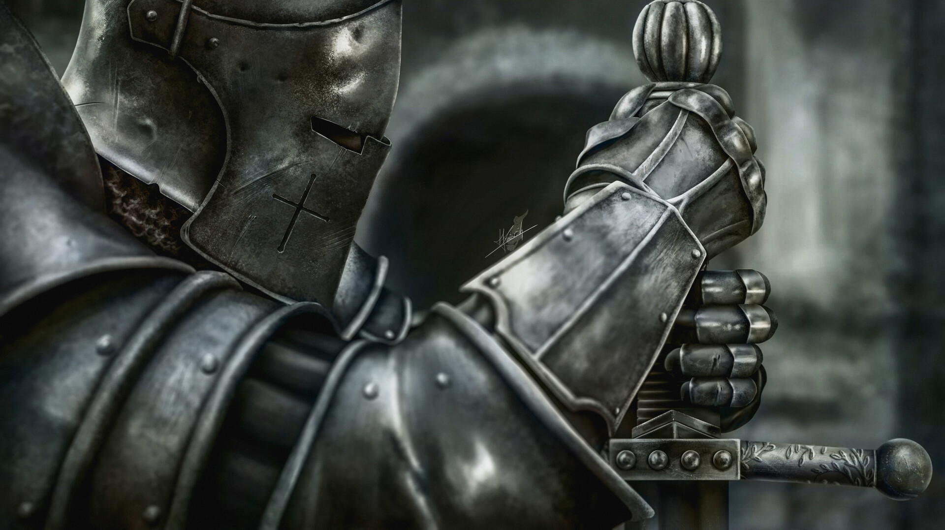 crusader battle ready Blank Meme Template