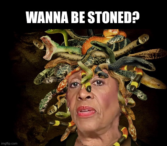 Maxdusa Waters Wants To Know | WANNA BE STONED? | image tagged in maxdusa waters,look into my bloody eyes | made w/ Imgflip meme maker