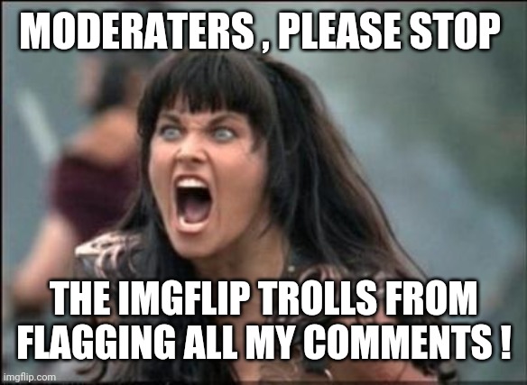 We all know who it is | MODERATERS , PLEASE STOP; THE IMGFLIP TROLLS FROM FLAGGING ALL MY COMMENTS ! | image tagged in angry xena,stanhalen,truth hurts,number one,troll,suspension | made w/ Imgflip meme maker