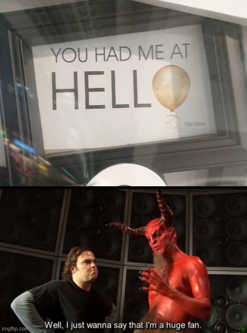 What is it supposed to say again | image tagged in satan huge fan | made w/ Imgflip meme maker