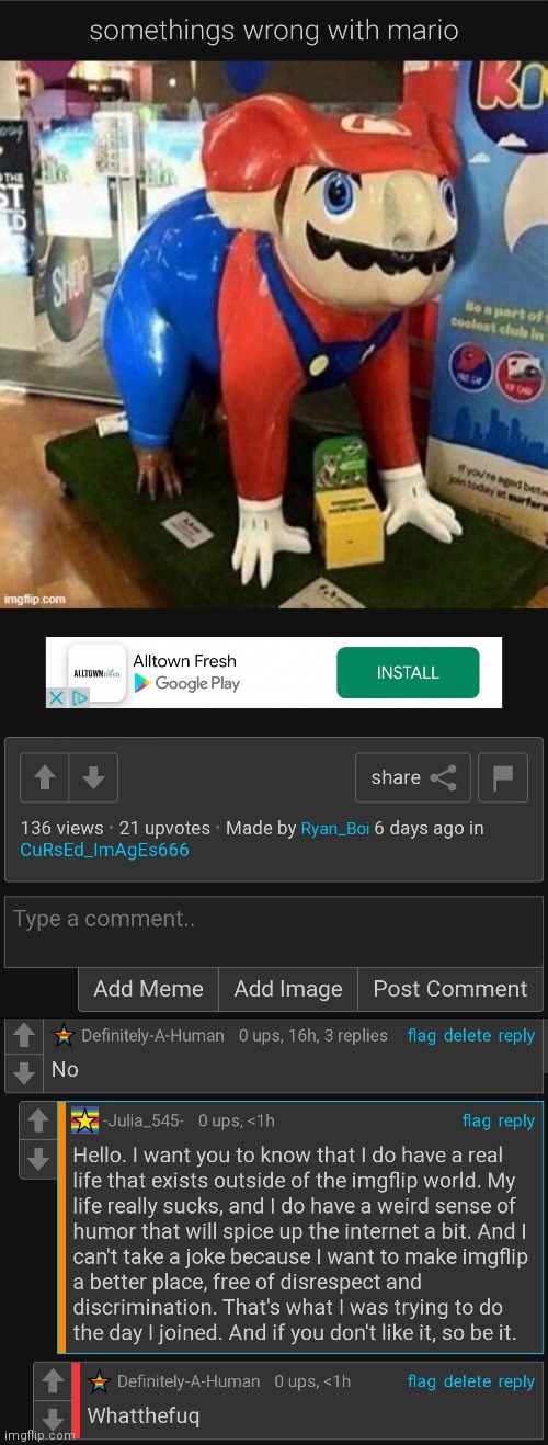 Can this person leave me alone •-• it wasn't even her meme I commented on how tf did she find me I have so many questions | made w/ Imgflip meme maker