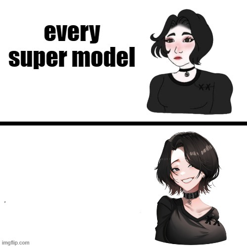 every super model Blank Meme Template