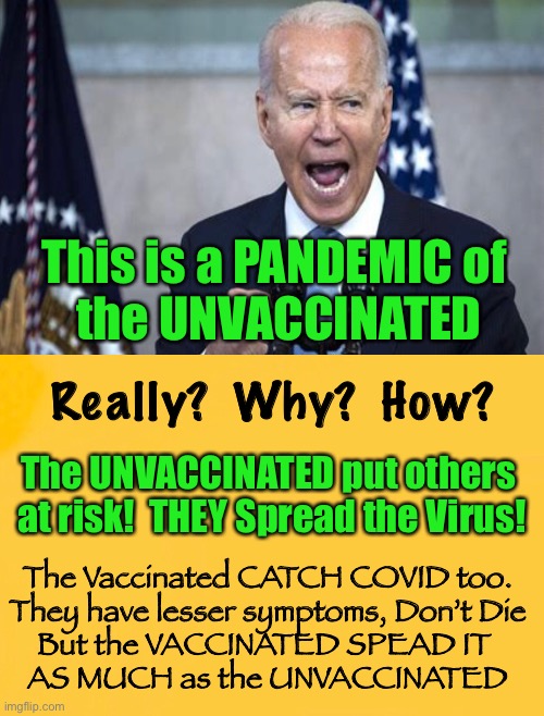 BACK OFF — Quit tellin’ me what I need to do For You. VAXXED SPREAD THE COVID too | This is a PANDEMIC of 
the UNVACCINATED; Really?  Why?  How? The UNVACCINATED put others 
at risk!  THEY Spread the Virus! The Vaccinated CATCH COVID too.
They have lesser symptoms, Don’t Die
But the VACCINATED SPEAD IT 
AS MUCH as the UNVACCINATED | image tagged in vaccine,what are the long term side effects,its all about power money control,con vid,scamdemic,dem marxists hate america | made w/ Imgflip meme maker