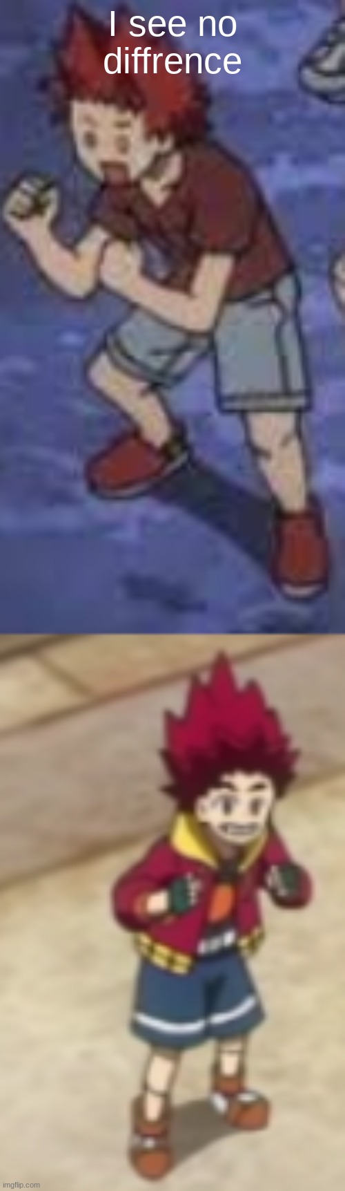 kiri and Hyuga are one in the same i cant watch beyblades without thinking this | I see no diffrence | image tagged in mha,beyblade | made w/ Imgflip meme maker