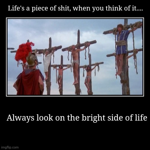 The original bad luck Brian | image tagged in funny,demotivationals,life of brian,monty python | made w/ Imgflip demotivational maker