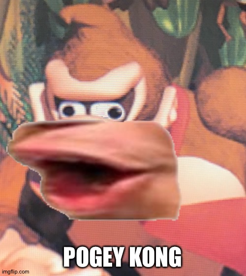 Another shitpost | POGEY KONG | image tagged in donkey kong | made w/ Imgflip meme maker