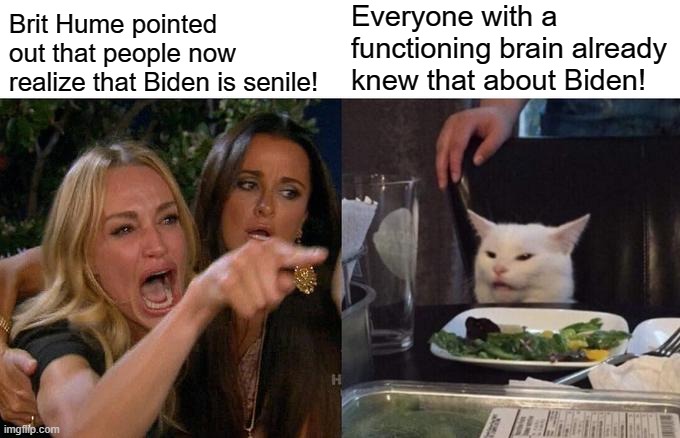 Nonetheless this WILL shock kool-aid gulping leftists | Brit Hume pointed out that people now realize that Biden is senile! Everyone with a functioning brain already knew that about Biden! | image tagged in reality,senility,biden | made w/ Imgflip meme maker