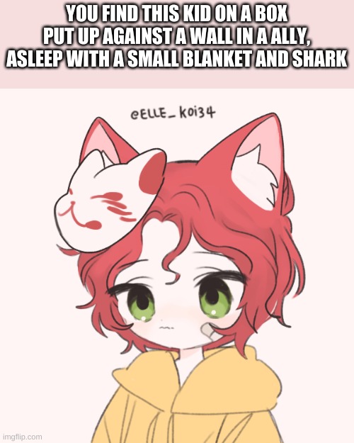 YOU FIND THIS KID ON A BOX PUT UP AGAINST A WALL IN A ALLY, ASLEEP WITH A SMALL BLANKET AND SHARK | made w/ Imgflip meme maker