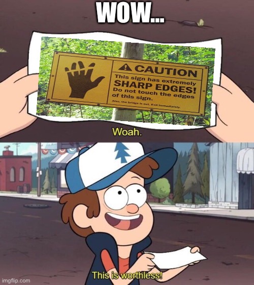 Gravity Falls Meme | WOW… | image tagged in gravity falls meme | made w/ Imgflip meme maker