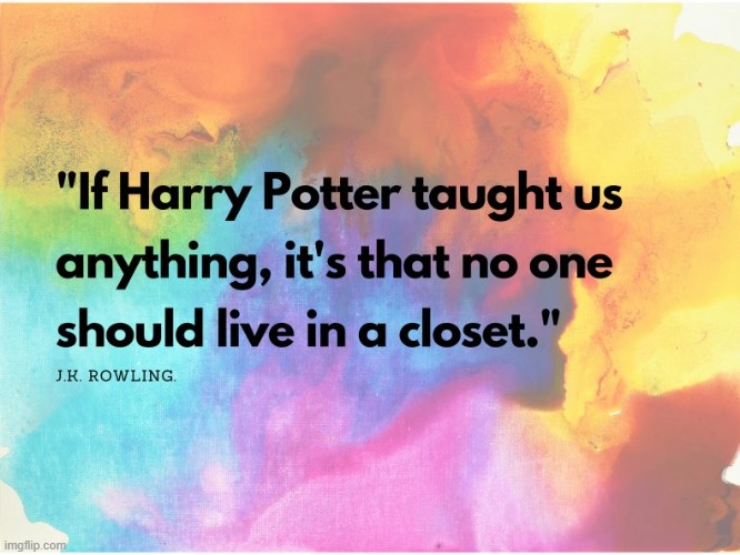image tagged in lgbt,quote,inspirational quote,harry potter,closet | made w/ Imgflip meme maker