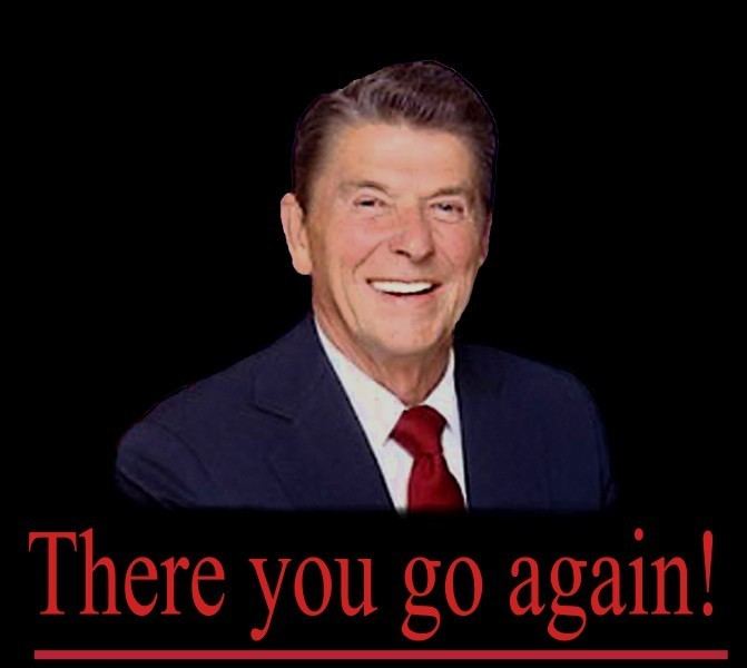 High Quality Ronald Reagan there you go again Blank Meme Template