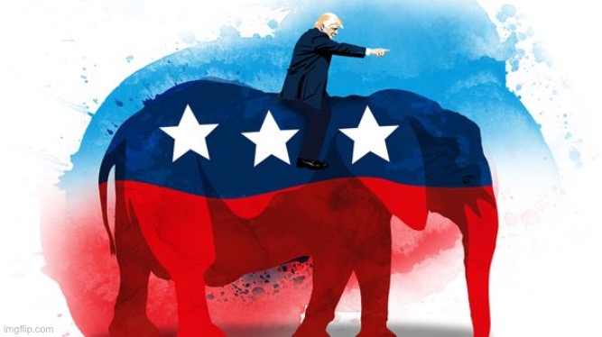Trump GOP elephant | image tagged in trump gop elephant | made w/ Imgflip meme maker