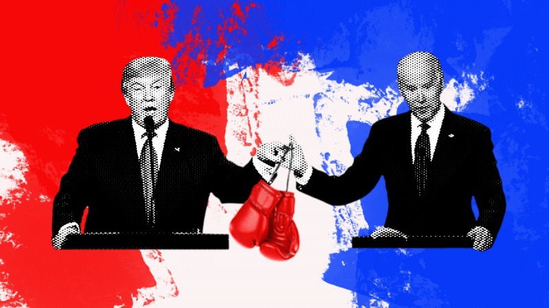 Joe Biden Donald Trump debate Blank Meme Template