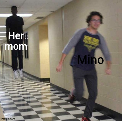 Her mom is basically always trying to get her to be like her. | Her mom; Mino | image tagged in floating boy chasing running boy,mino | made w/ Imgflip meme maker