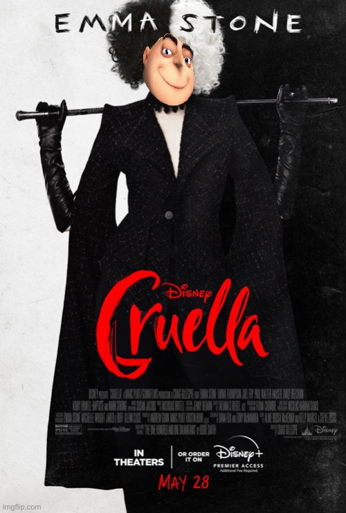 Gruella | image tagged in gru,funny,memes,cruella | made w/ Imgflip meme maker