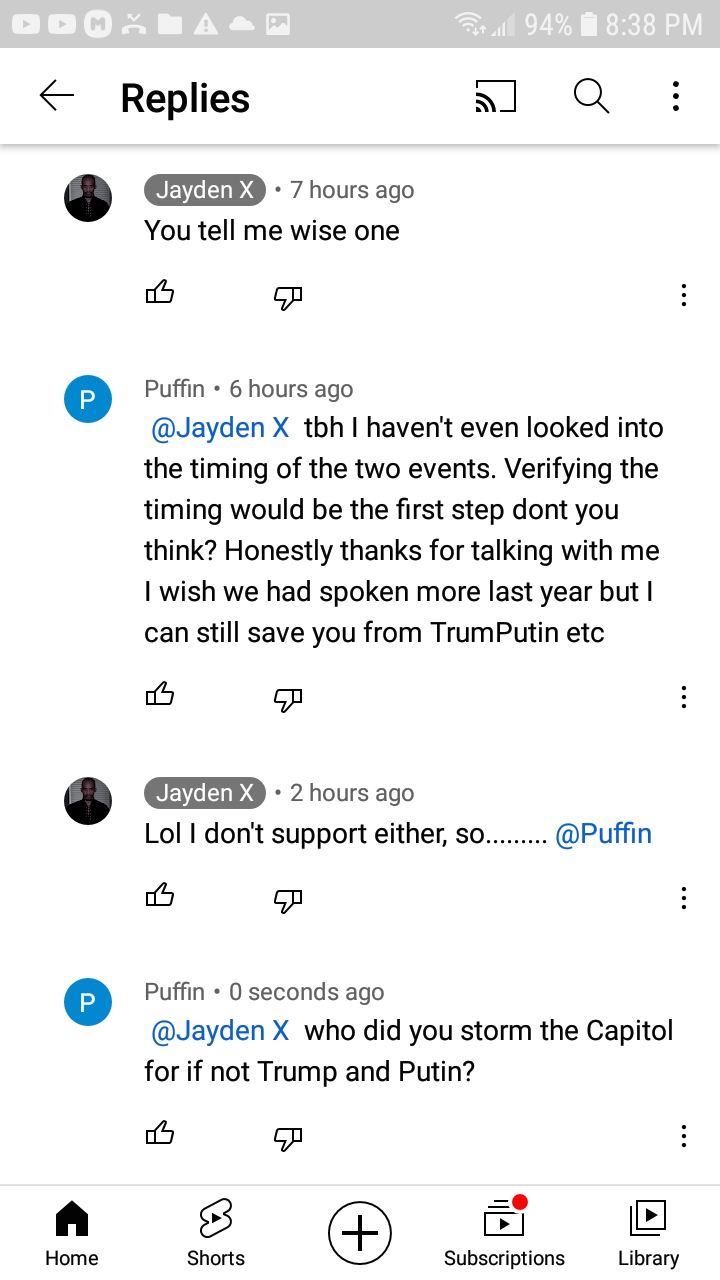 Jayden X denies supporting Trump or Putin Blank Meme Template