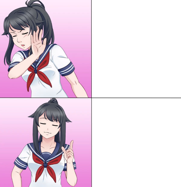 High Quality Yan-chan but in the Drake format Blank Meme Template