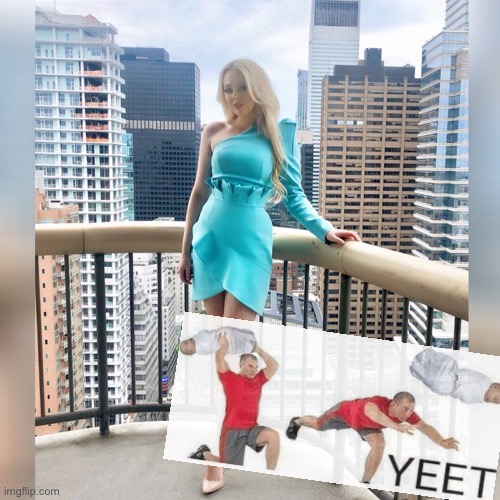 Action Item: Yeet The Child | image tagged in tiffany blue christmas | made w/ Imgflip meme maker