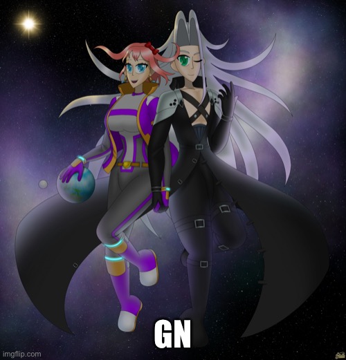 Sayori and Sephiroth | GN | image tagged in sayori and sephiroth | made w/ Imgflip meme maker