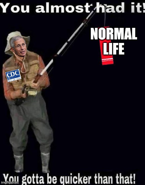 played | NORMAL LIFE | image tagged in almost had it,coronavirus,cdc,fauci | made w/ Imgflip meme maker