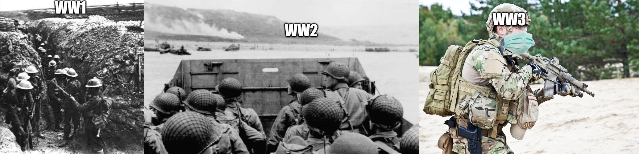 the wars | WW1; WW2; WW3 | image tagged in ww1,ww2 | made w/ Imgflip meme maker