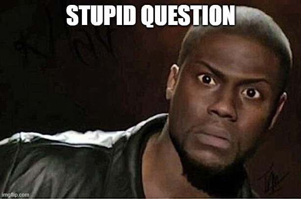 STUPID QUESTION | image tagged in memes,kevin hart | made w/ Imgflip meme maker