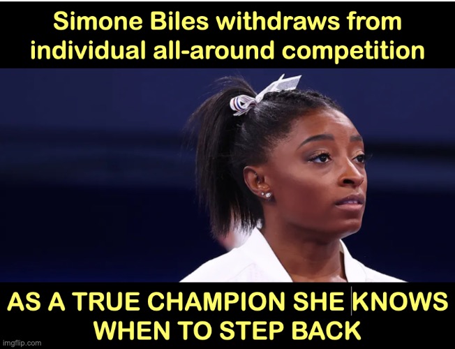 Simone is a true champion | image tagged in gymnastics | made w/ Imgflip meme maker