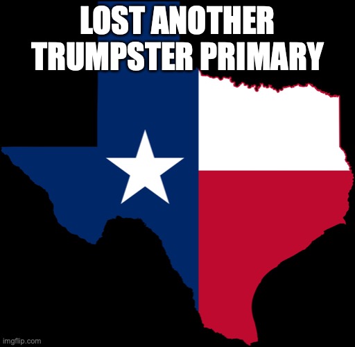 texas map | LOST ANOTHER TRUMPSTER PRIMARY | image tagged in texas map | made w/ Imgflip meme maker