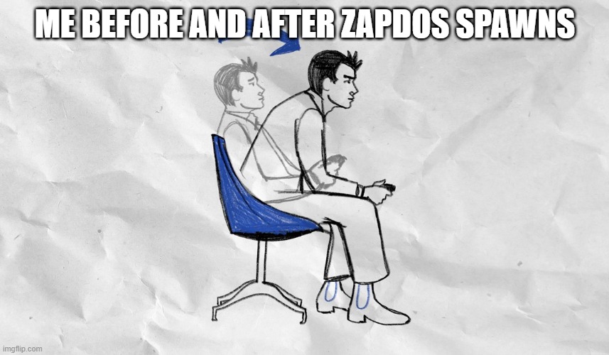 Gamer leaning forward | ME BEFORE AND AFTER ZAPDOS SPAWNS | image tagged in gamer leaning forward,PokemonUnite | made w/ Imgflip meme maker